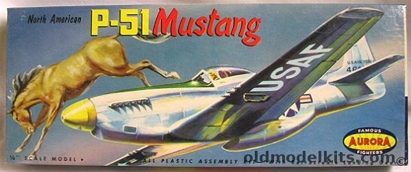 Aurora 1/48 P-51 Mustang w/Horse Artwork, 118-98 plastic model kit